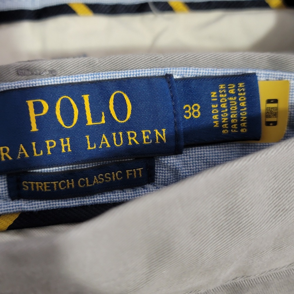 Polo Ralph Lauren Chino Shorts Mens 38 Blue Grey Green Stretch Bundle Preppy Dad - Picture 16 of 16